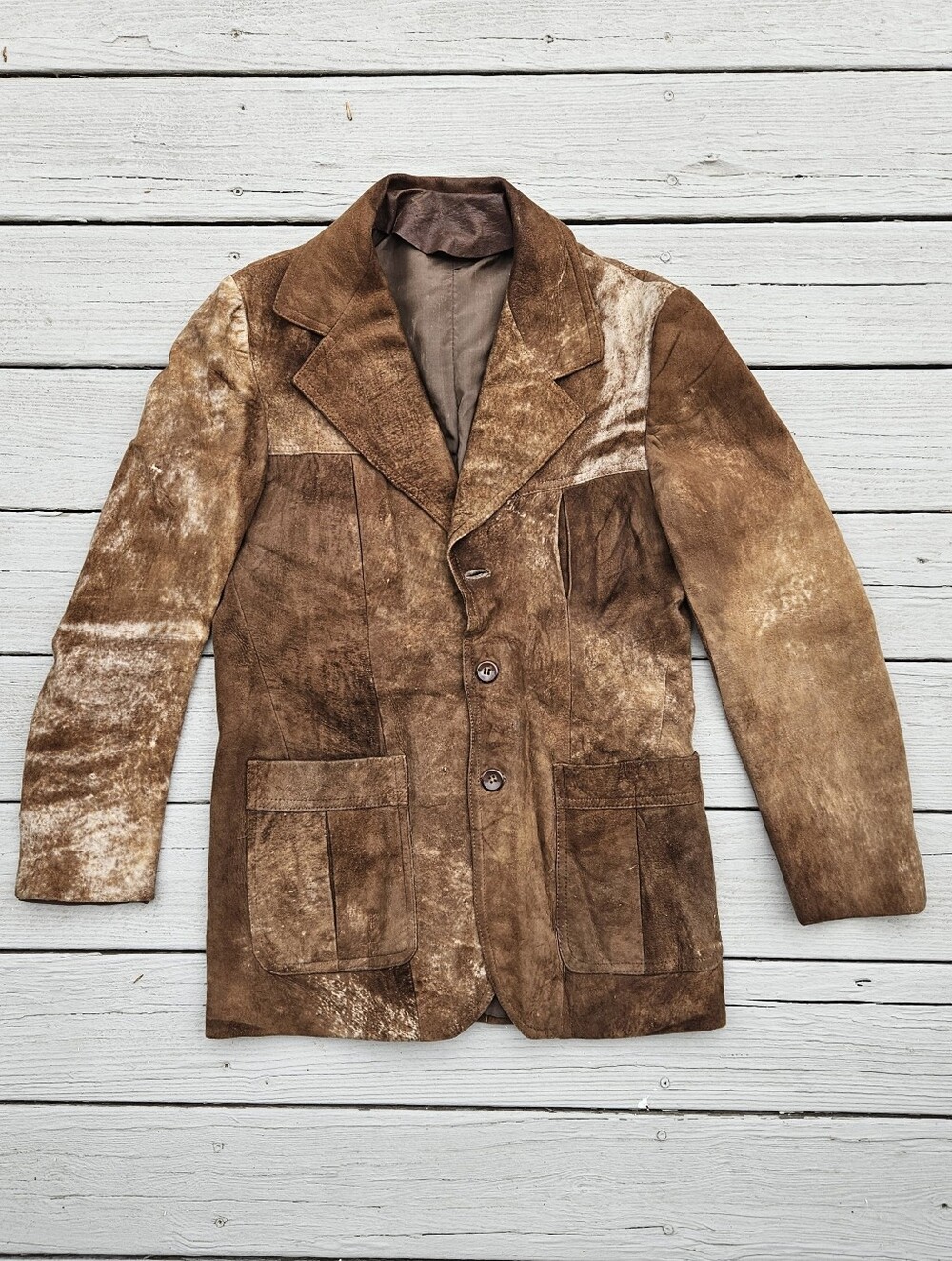 Antelope Leather Suede Women's Brown Jacket Western Vintage Sz L